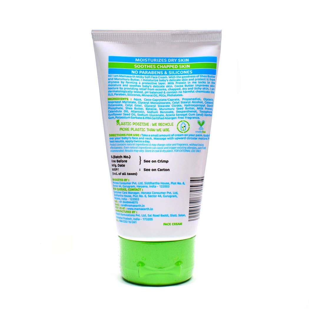 mamaearth Milky Soft Baby Face Cream With Muru Muru Butter - 60g-uyyala-com.myshopify.com-Creams and Lotions-Mamaearth