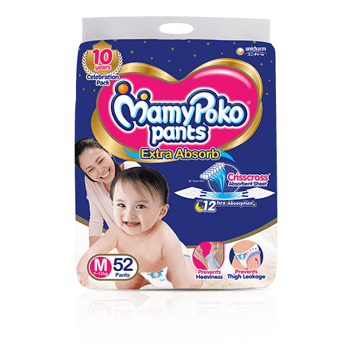 MAMYPOKO Pants Extra Absorb Medium (7 to 12kg)