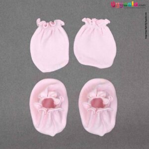 Buy Mittens & Booties Set for New Born Baby - Light Pink Online in India at uyyaala.com