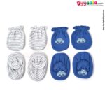 Buy Mittens & Booties Set for New Born Baby - Navy Blue & White (Pack of 2) Online in India at uyyaala.com