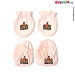 Buy Mittens & Booties Set for New Born Baby - 0 to 3months Age,  Pink & Cream Online at uyyaala.com
