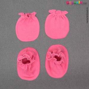 Buy Mittens & Booties Set for New Born Baby - Pink (Pack of 4) Online in India at uyyaala.com