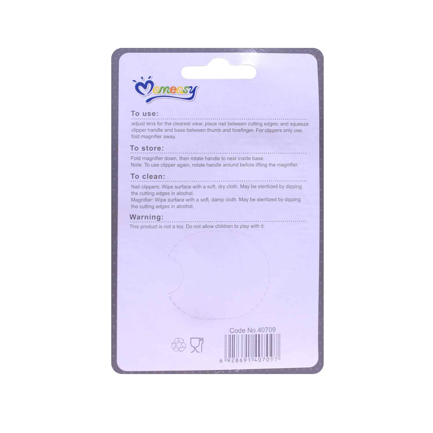 MOMEASY Deluxe Nail Clipper With Magnifier 0+m Age