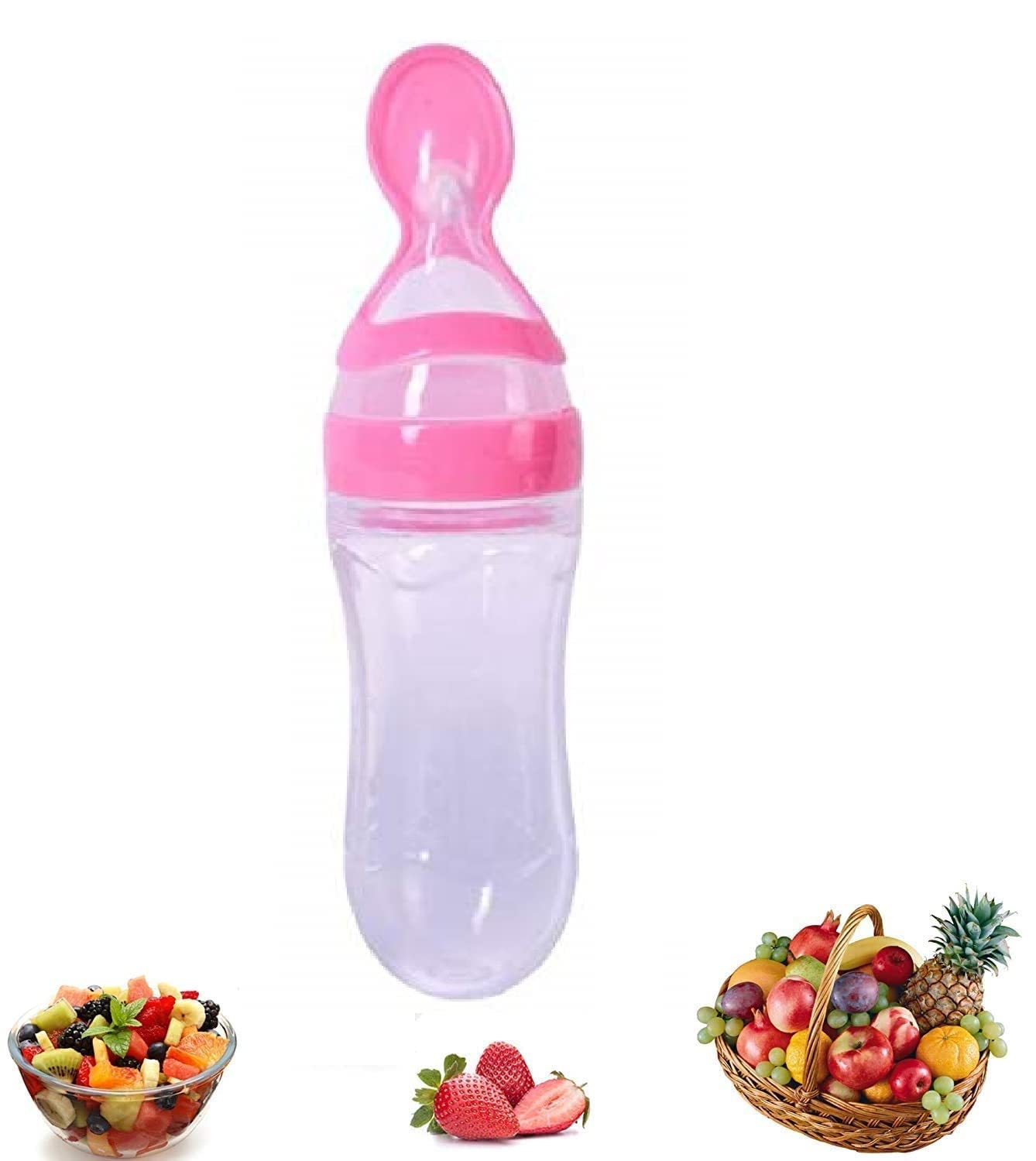 Buy Mommas Baby Silicone Food Feeder with Spoon for Baby - Pink Online in India at uyyaala.com
