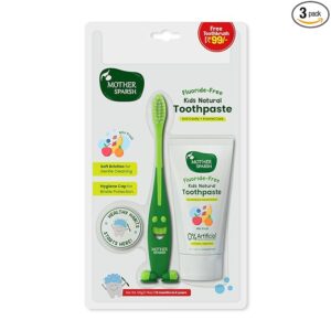 Buy Mother Sparsh Kids Toothpaste in Fruit flavor with Toothbrush - 50grams Online in India at uyyaala.com