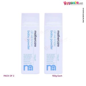 MOTHERCARE All We Know Baby Powder Natural Extract Pack of 2 (150g Each)