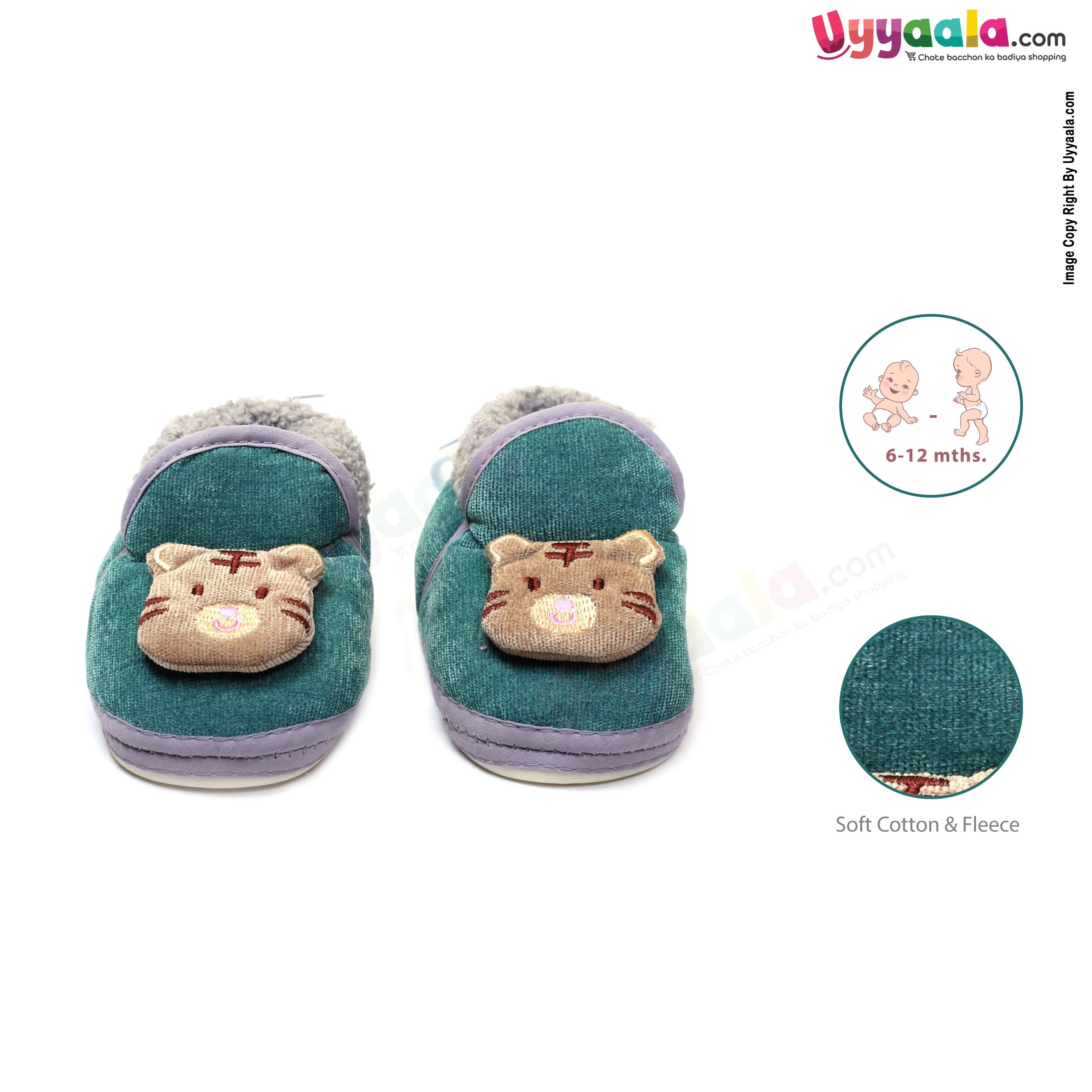 New Born Booties Shoe Model With Cat Character 6-12m Age