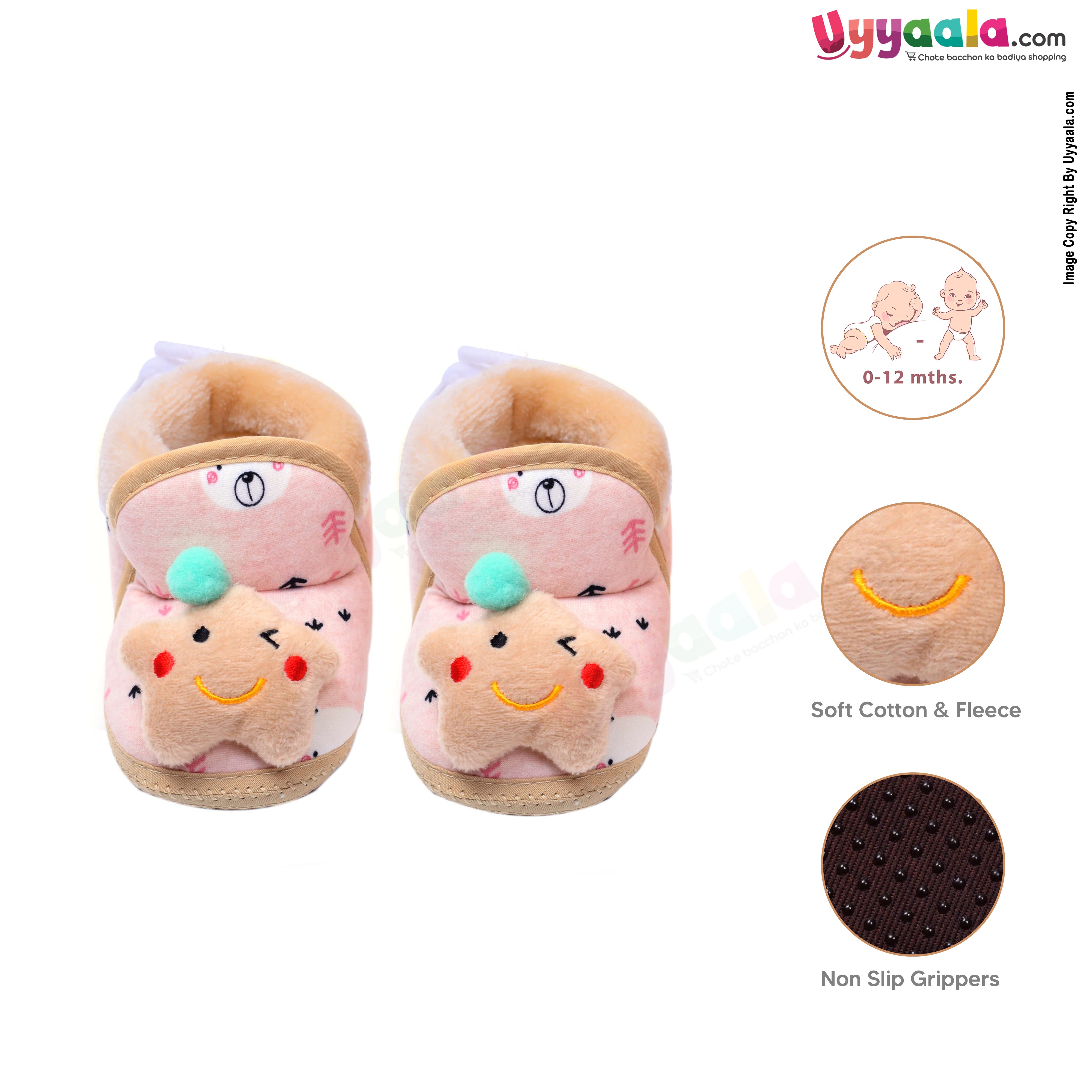 New Born Booties Shoe Model With Star Character 6-12m Age