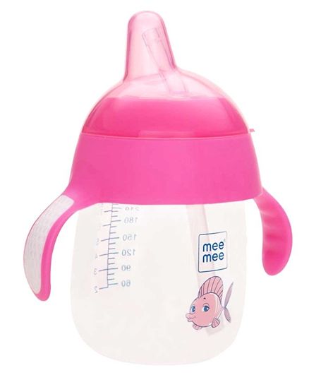 Mee Mee Twin Handle Straw Sipper Cup 240ml 3m+ Pink