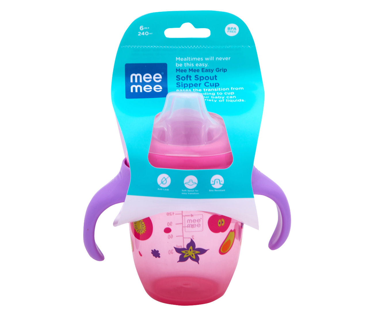 Mee Mee Soft Spout Sipper Cup 240ml 6m+ Pink
