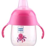 Mee Mee Twin Handle Straw Sipper Cup 240ml 3m+ Pink
