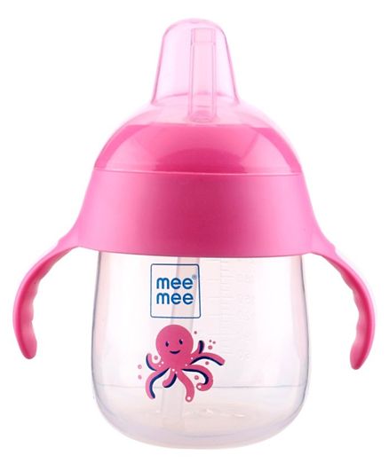 Mee Mee Twin Handle Straw Sipper Cup 240ml 3m+ Pink