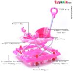 BAYBEE Walker Height Adjustable with Music & Lights - Purple-uyyala-com.myshopify.com-Walkers-Baybee