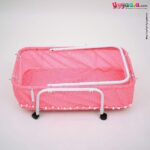 Baby 7 Star Crib & Cradle 2 In 1 With Mosquito Protection Net - Dark Peach