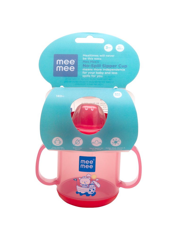 Mee Mee No-Spill Sipper Cup 180ml 3m+ Red