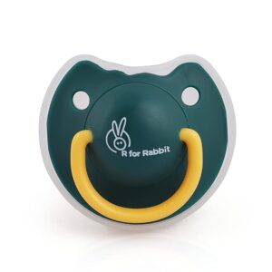 R for Rabbit Tusky Silicone Soother / Pacifier for Baby - Green (Medium)