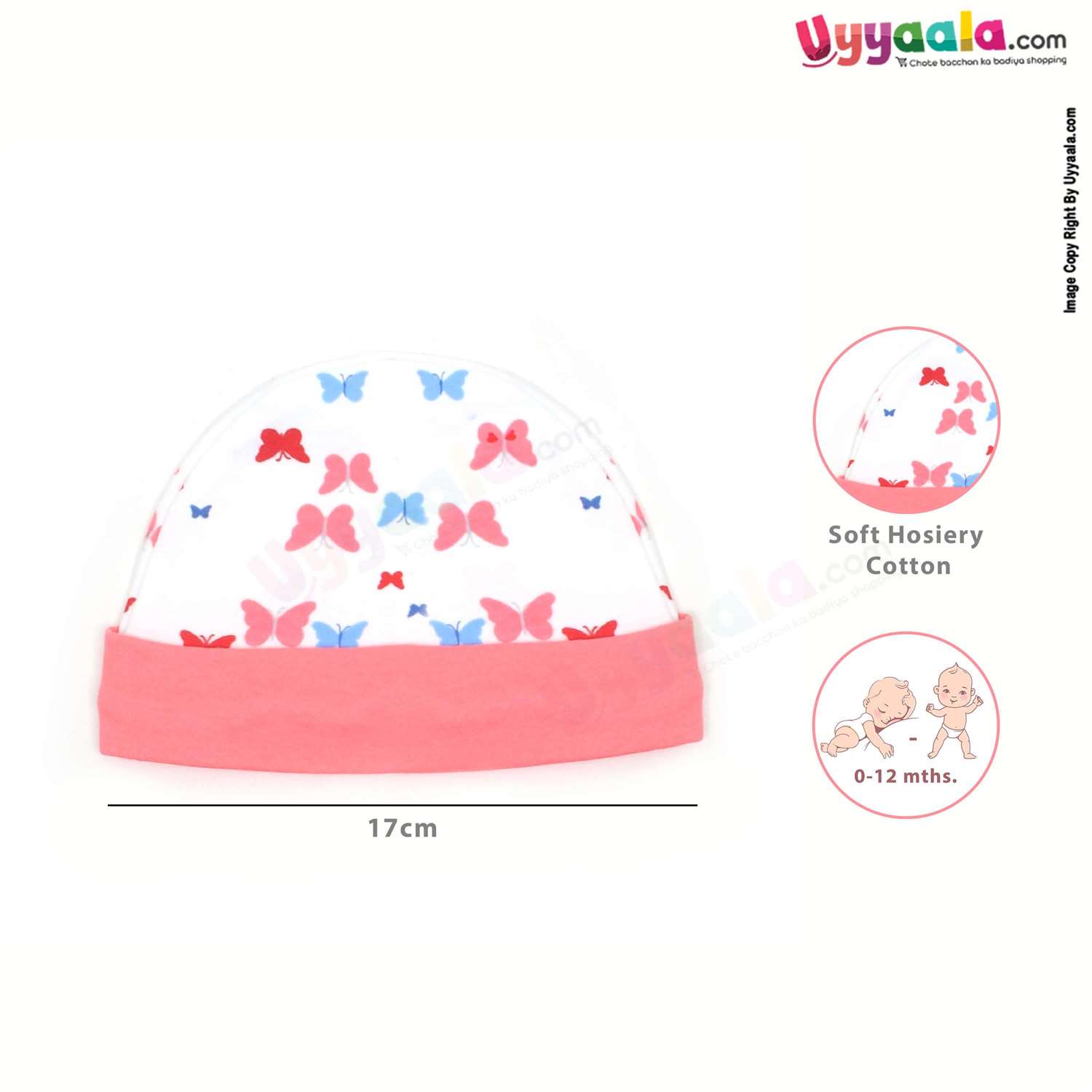 Buy Round shaped Fancy Caps for Baby with Prints - Multi Color Online in India at uyyaala.com