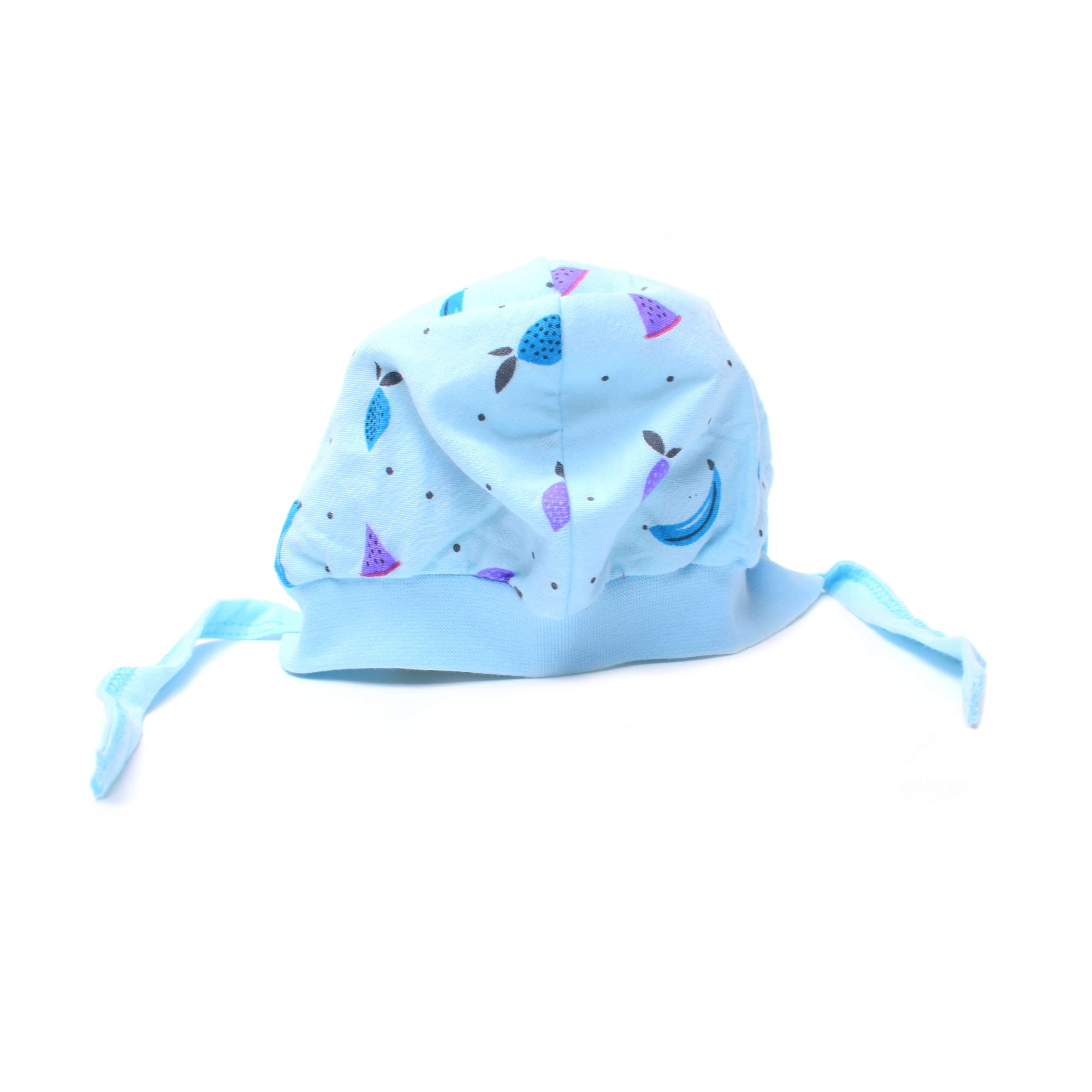 Side Tying Cap Fruit Printed Hosiery 0-3m 1Pc Pack