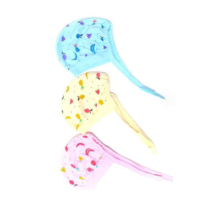 Side Tying Cap Fruit Printed Hosiery 0-3m 1Pc Pack