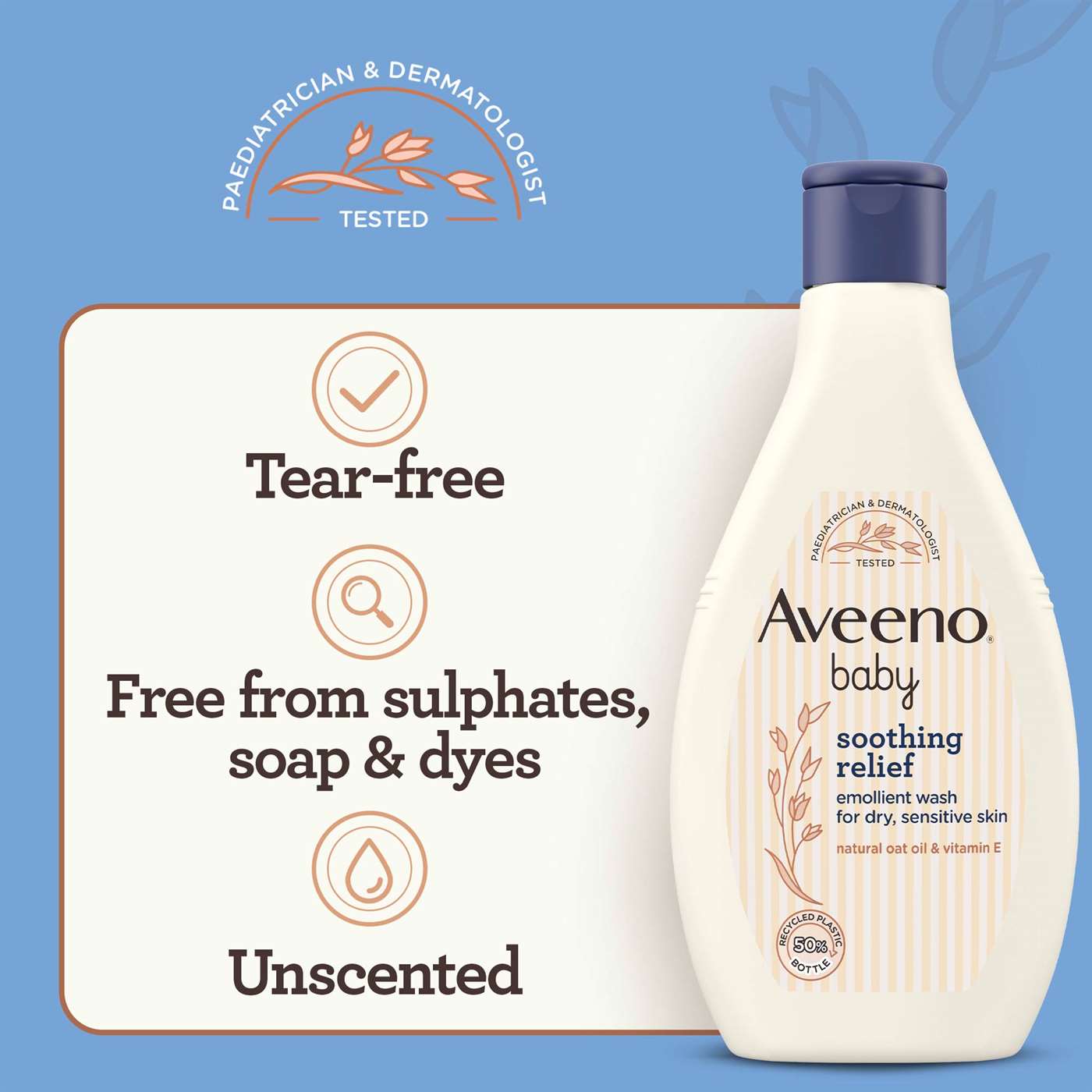 AVEENO Baby Soothing Relief Creamy Wash Tear Free - 250ml