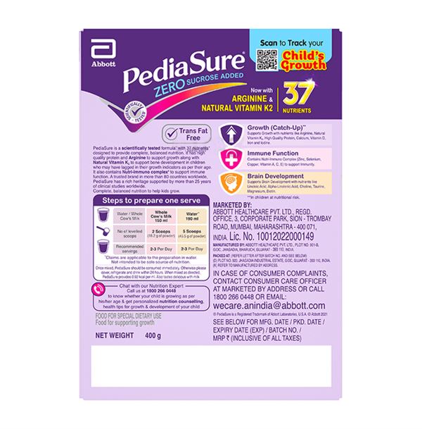 pediasure vanilla delight nutrition drink refill pack
