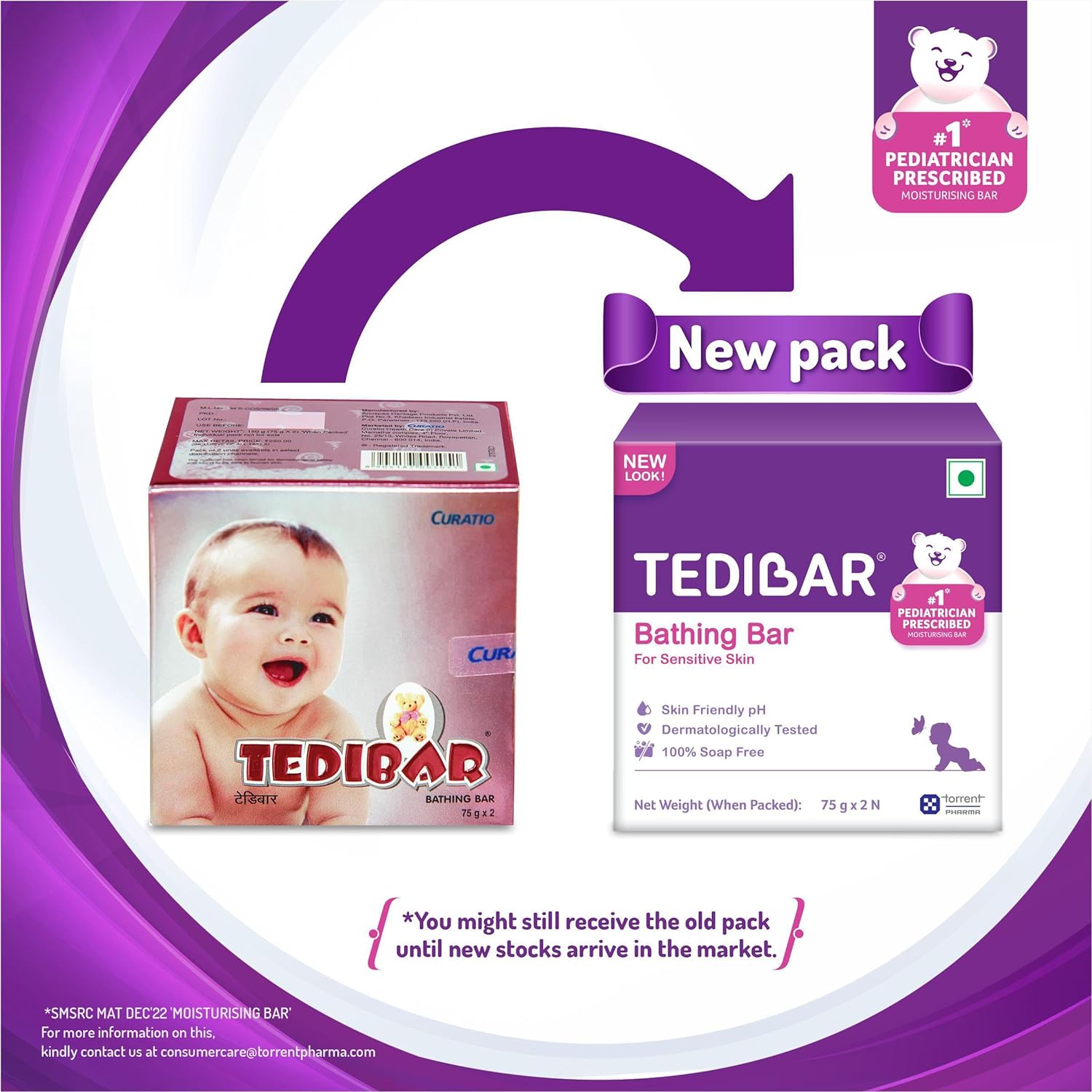 Buy Curatio Tedibar Bathing Soap Bar for your Baby - Pack of 2 (75g Each) Online in India at uyyaala.com