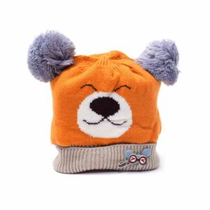 Woolen Cap Dog Model Character Orange 0-3m Age