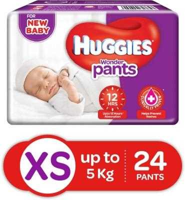 HUGGIES Wonder Pants XS (Up to 5 Kg) - 24 Pcs