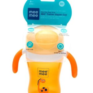 MEE MEE Easy Grip 360 Degree Trainer Sipper Cup 240ml 6+m Age, Yellow