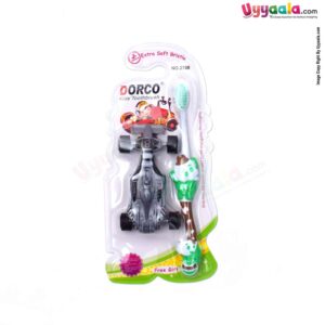 DORCO Extra Soft Bristle Tooth Brush for Kids Toy Sports Car 3 Set, 3+y Age