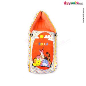 DISNEY Baby Carry Nest (Sleeping Bag) Cotton Animals Print 0+m Age, Orange