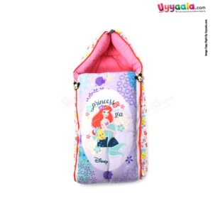 DISNEY Baby Carry Nest (Sleeping Bag) Cotton Princess of the Sea Print 0+m Age, Purple