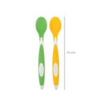DR.Brown's Soft Tip Flexible Spoons For Babies, Green & Yellow - 2 Pack, 4m+