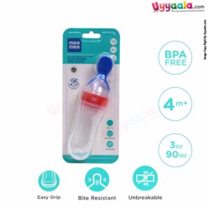 MEE MEE Squeezy Baby Bottle Feeder with Silicone Spoon Tip, 90ml, 4m+ age