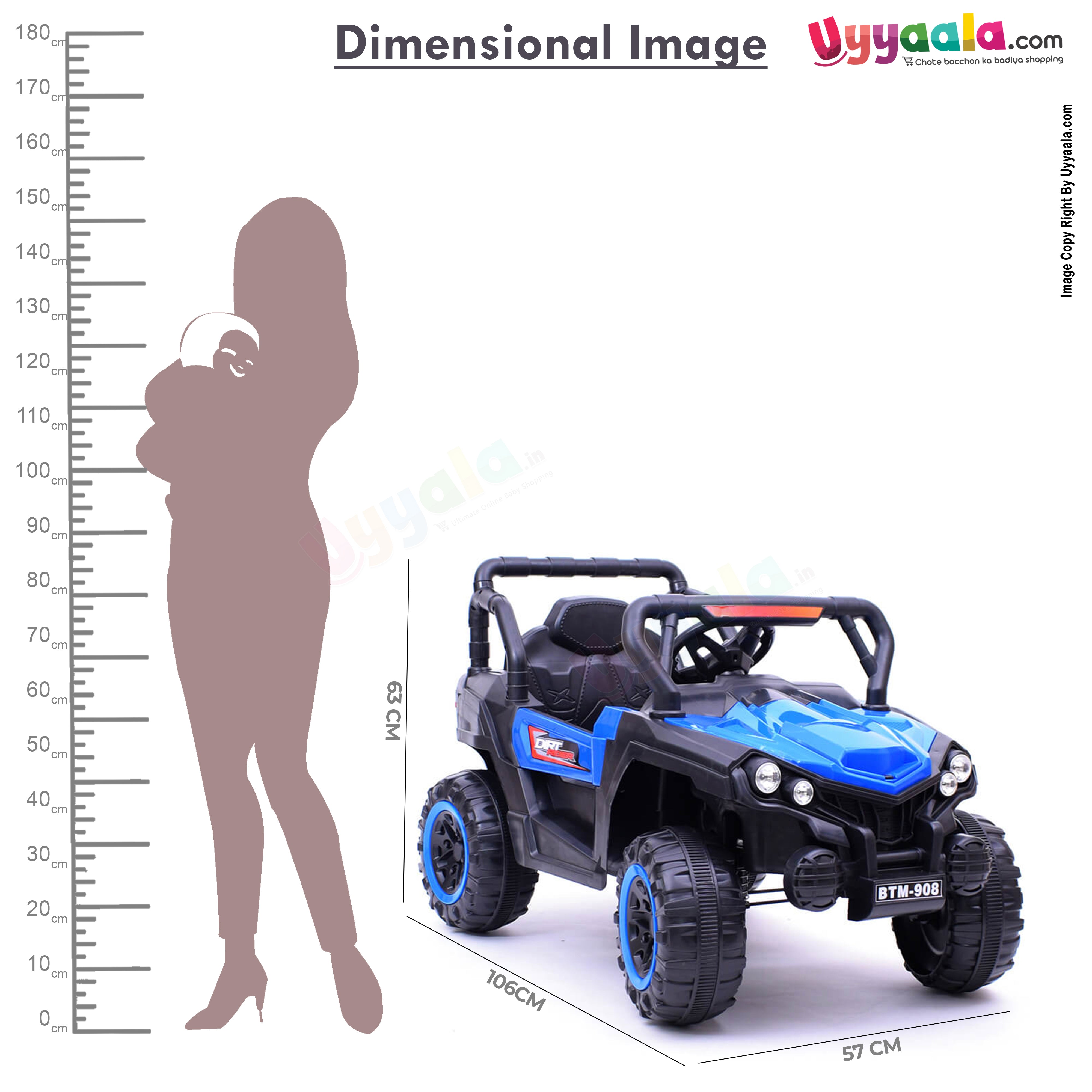 Dirt Rider Battery Operated Jeep BTM-908 Blue