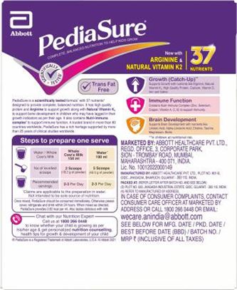 ABBOTT Pediasure Complete Balanced Nutrition to Help Kids Grow Box Nutrition Drink (Refill Pack)