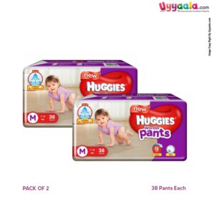 HUGGIES Wonder Pants Medium (7-12 Kg), pack of 2, 38pcs each
