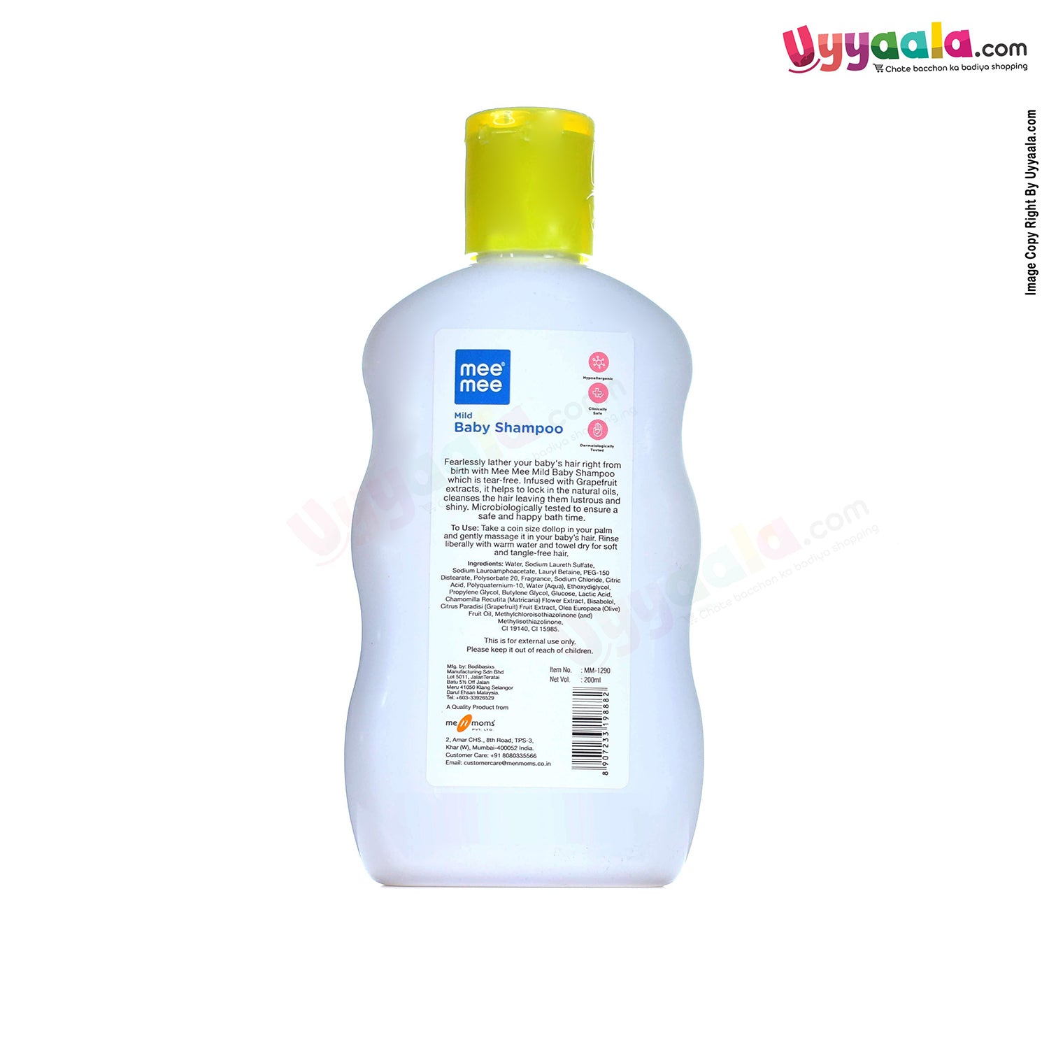 MEE MEE Mild Baby Shampoo Tear Free - 200ml-uyyala-com.myshopify.com-Shampoo-Mee Mee