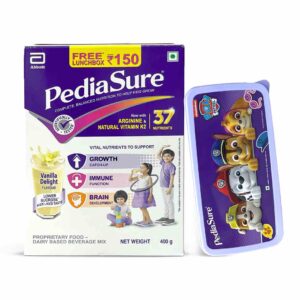 ABBOTT Pediasure Complete Balanced Nutrition to Help Kids Grow Box Nutrition Drink (Refill Pack), Vanilla Delight Flavour,2+ Years - 400 g