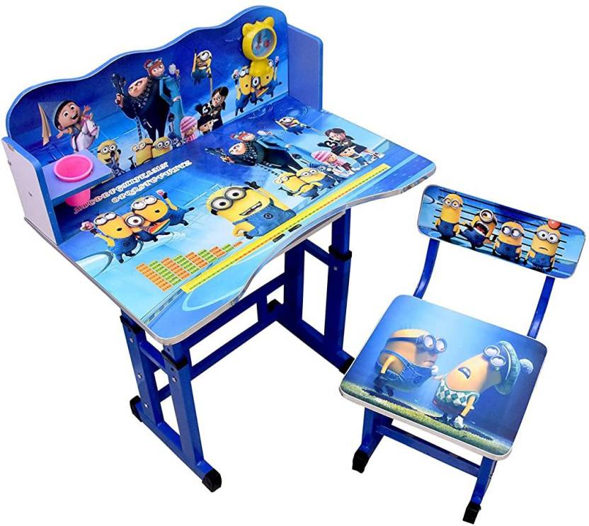 Study table for kids (wooden), with chair & height adjustable, 3 + years