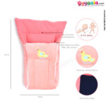 Quick Dry Sleeping Bag (Carry Nest) Premium Velvet For Babies 0-12m Age, Size(67*46cm)- Pink
