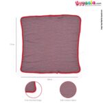 Soft hosiery cotton hooded towel for babies, Grey&Red