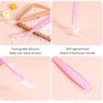 Buy 1st Step Silicone Spoon with long handle for Baby - Pink (Pack of 2) Online in India at uyyaala.com