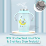 R FOR RABBIT Steebo Crescent Stainless Steel Feeding Bottle With Twin Handle - Blue 240ml