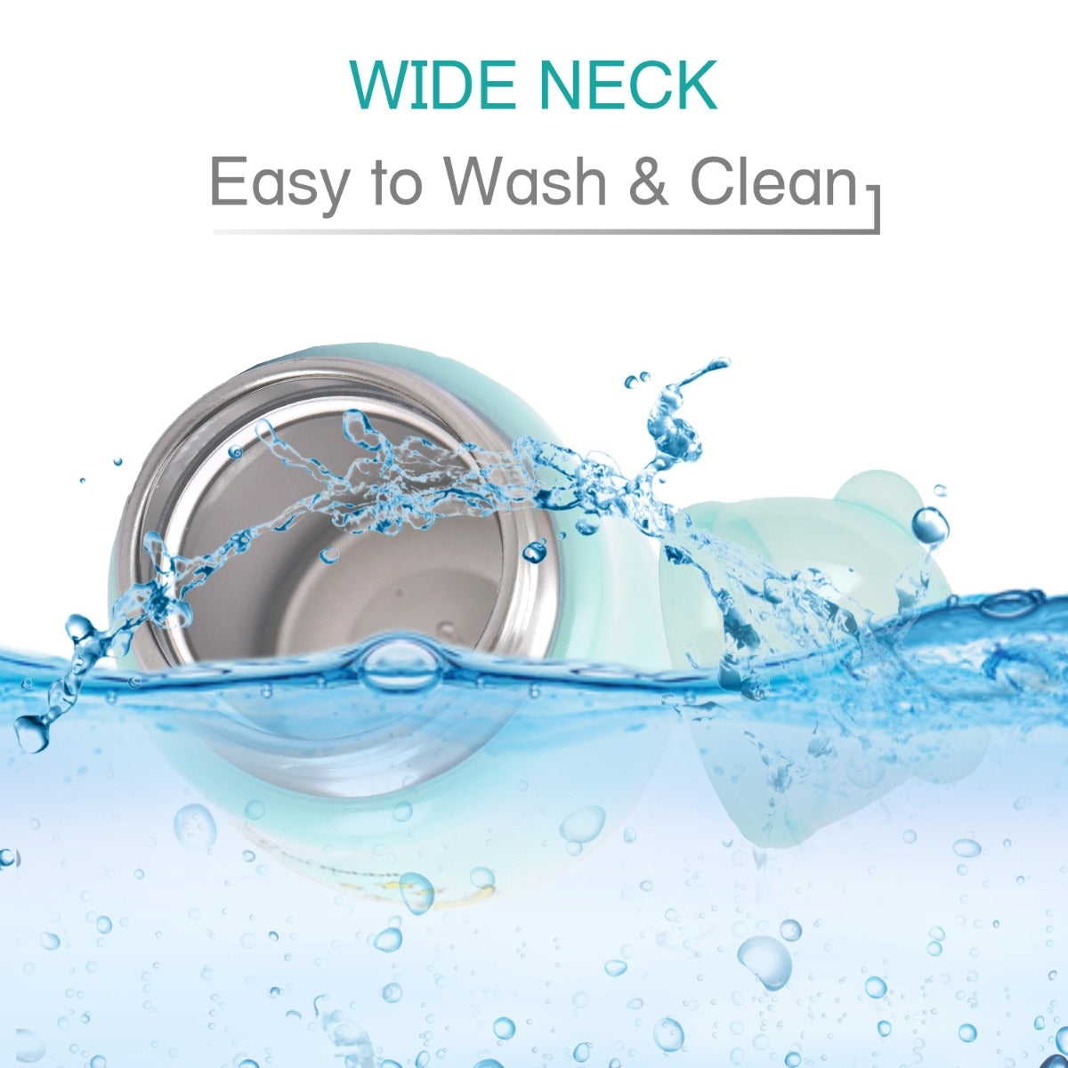 R FOR RABBIT Steebo Crescent Stainless Steel Feeding Bottle With Twin Handle - Blue 240ml