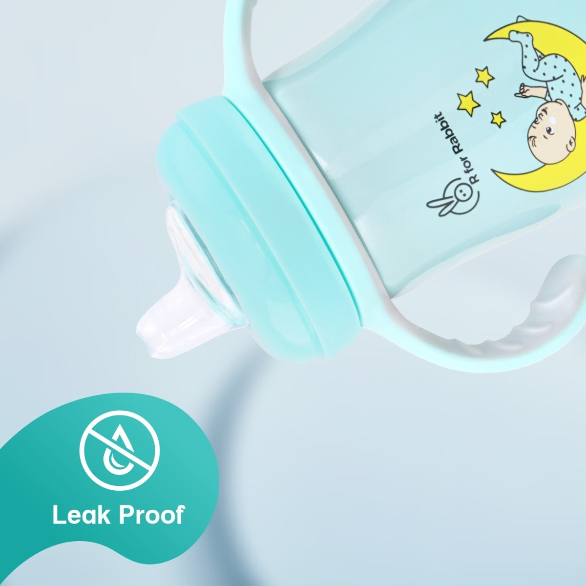 R FOR RABBIT Steebo Crescent Stainless Steel Feeding Bottle With Twin Handle - Blue 240ml