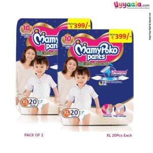MAMYPOKO Pants Extra Absorb Size Xl 20 (12 to 17kg) - Pack of 2
