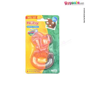 NUBY Water filled soothing teether with mickey mouse shape - pink, 3+m