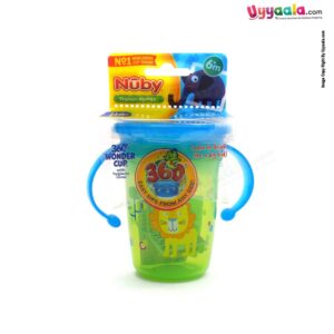 NUBY 360 Degrees wonder sipper cup with twin handle - 240ml, 6+m